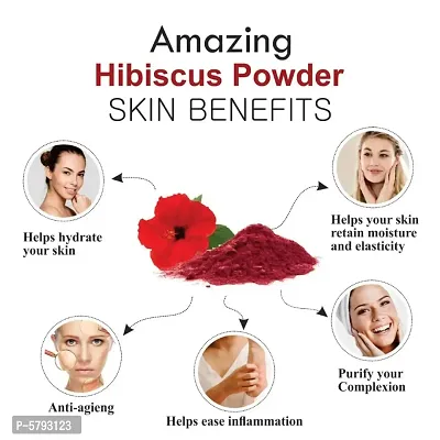 Hibiscus Powder for Anti Dandruff, Itchy Scalp and Grey to Black Hair (Grey to Black Hair When Used with Henna) 100 GM-thumb5