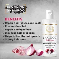 Onion Bhringraj Shampoo and Oil for Strong Healthy Hair Growth with Anti Hair-Fall (Shampoo 200ml + Oil 100ml Pack of 2 Combo)-thumb1