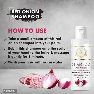 Onion Bhringraj Shampoo and Oil for Strong Healthy Hair Growth with Anti Hair-Fall (Shampoo 200ml + Oil 100ml Pack of 2 Combo)-thumb5