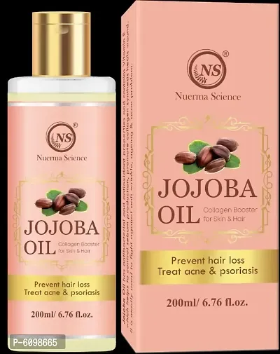 Nuerma Science Premium Grade Jojoba Oil with Vitamin E Hair Oil for Fast Hair Growth and Healthy Strong Hair 200 ML-thumb0