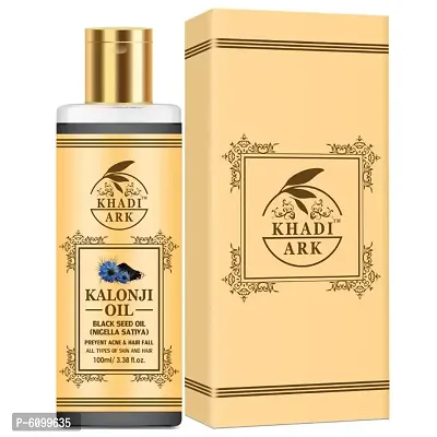 Khadi Ark Kalonji Hair Oil (Black Seed Oil) for Strong Healthy Hair Growth and Anti Hair Fall, Dandruff Free Hairandnbsp;100 ML