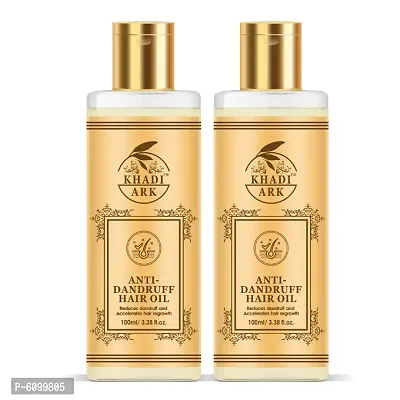 Khadi Ark Anti Dandruff Hair Oil for Strong Healthy Hair Growth and Reducing Hair-Fallandnbsp;(Pack of 2, 100ml Each) 200ml