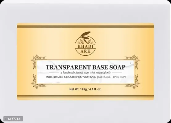 Khadi Ark Natural Herbal Pure Glycerin Base Soap No Fragrance No Colour 100 % purenbsp;(Pack of 4, 125 GM Each) 500 GM-thumb2