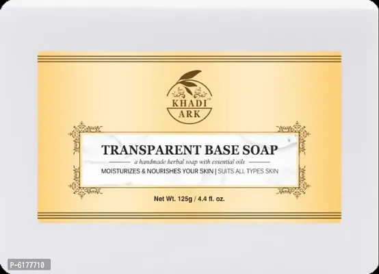 Khadi Ark Natural Herbal Pure Glycerin Base Soap No Fragrance No Colour 100 % purenbsp;(Pack of 2, 125 GM Each) 250 GM-thumb2