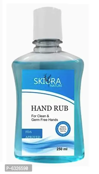 Skiura Hand Rub 70% Alcohol, FDA Approved Kills 99.99% Harmful Germs and infection pH Balanced, Nourishes skin-250 ml-thumb0