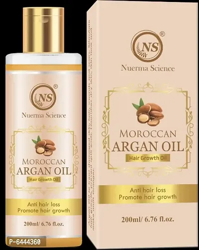 Nuerma Science Moroccan Argan Hair Oil for Healthy Strong Root Nourishment and Fast Hair Growth 200 ML