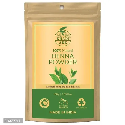 Khadi Ark Henna Hair Care Powder Organic Herbal for Natural Black Shiny Healthy Hair Growth and Reduce Hair Fall, Frizzy Hair 100 GM-thumb0