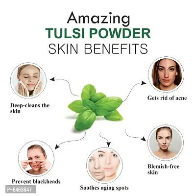 Khadi Ark Tulsi Powder Natural Organic for Lightening Glowing Healthy Skin and Reduce Acne, Pimple, Wrinkles (100 GM Each, Pack of 4) 400 GM-thumb2