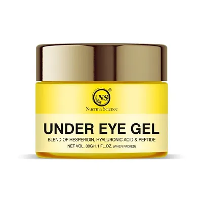 Nuerma Science Under Eye Gel for Reduce Dark Circles, Wrinkles, Fine Lines and Moisturize Lightening Skin Tone 30 GM