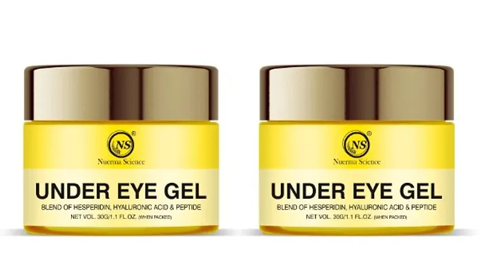 Nuerma Science Under Eye Gel for Reduce Dark Circles, Wrinkles, Fine Lines and Moisturize Lightening Skin Tone (30 GM Each, Pack of 2) 60 GM
