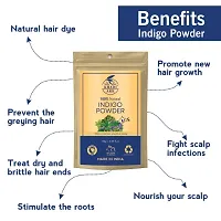 Khadi Ark Indigo and Bhringraj Powder Organic Herbal for Natural Shiny Black Str 200 GM-thumb3