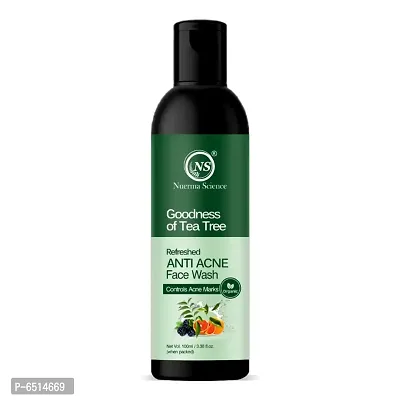 Nuerma Science Tea Tree Anti Acne Face Wash for Control Oily Skin, Acne and Acne Marks (100 ML )-thumb0