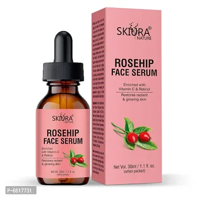 Skiura Rosehip Face Serum Natural Organic Herbal For Lightening Glowing  Skin, Moisturize Healthy Skin and Reduce Dark Spots, Wrinkles, Fine Lines-30 ML-thumb0