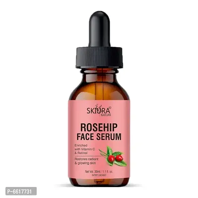 Skiura Rosehip Face Serum Natural Organic Herbal For Lightening Glowing  Skin, Moisturize Healthy Skin and Reduce Dark Spots, Wrinkles, Fine Lines-30 ML-thumb2