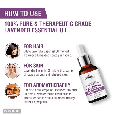 Skiura 100% Pure Lavender Essential oil for Strong Healthy Hair, Good Sleep, Aromas  Reduce Wrinkles, Dry Skin-30ml-thumb3