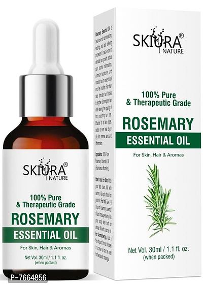 Skiura 100% Pure Rosemary Essential Oil Natural Organic For Anti Hair Fall, Anti Dandruff  Hair Growth Oil (30 ml)-thumb0