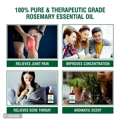 Skiura 100% Pure Rosemary Essential Oil Natural Organic For Anti Hair Fall, Anti Dandruff  Hair Growth Oil (30 ml)-thumb2