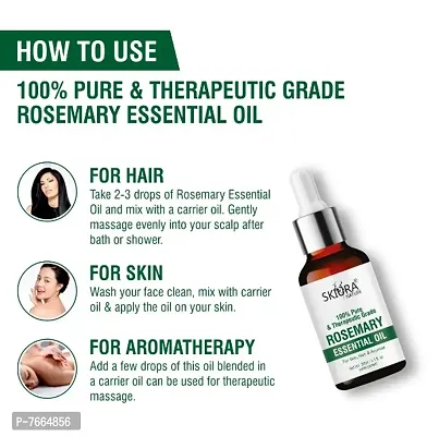 Skiura 100% Pure Rosemary Essential Oil Natural Organic For Anti Hair Fall, Anti Dandruff  Hair Growth Oil (30 ml)-thumb3