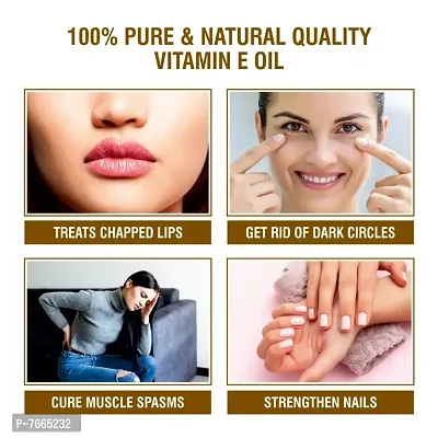 Skiura Pure Vitamin E Oil For Hair Growth, Nail, Eyelashes, Beard Growth  Heal Skin Cracked Heels (30 ml)-thumb2