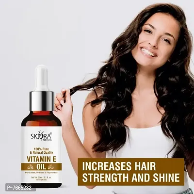 Skiura Pure Vitamin E Oil For Hair Growth, Nail, Eyelashes, Beard Growth  Heal Skin Cracked Heels (30 ml)-thumb5