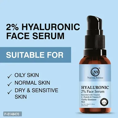 Nuerma Science 2% Hyaluronic Acid Face Serum with Vitamin C  E for Intense Cells Hydrationnbsp;(30 ml Each Pack of 2) 60 ML-thumb5