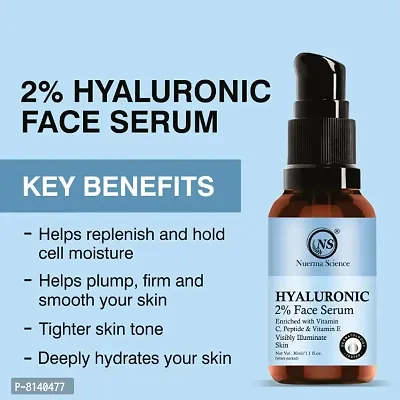 Nuerma Science 2% Hyaluronic Acid Face Serum with Vitamin C  E for Intense Cells Hydrationnbsp;(30 ml)-thumb2