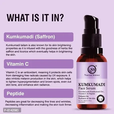 Nuerma Science 15% Kumkumadi Face Serum with 10% Vitamin C  .5% Peptides for Perfect Skin T 60 ML-thumb4