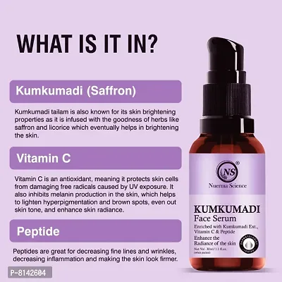 Nuerma Science 15% Kumkumadi Face Serum with 10% Vitamin C  .5% Peptides for Perfect Skin T-thumb4