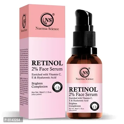 Nuerma Science 2% Retinol Serum with Vitamin C, E Oil,  Hyaluronic Acid For Bright Skin Tone  Anti Aging-30 ML-thumb0