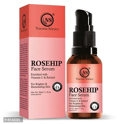 Nuerma Science 15% Rosehip Face Serum with 10% Vitamin C  .5% Retinol For Illuminating Skinnbsp;(30 ml)