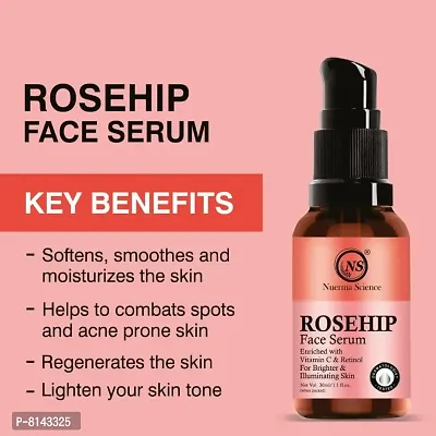 Nuerma Science 15% Rosehip Face Serum with 10% Vitamin C  .5% Retinol For Illuminating Skinnbsp;(30 ml)-thumb2