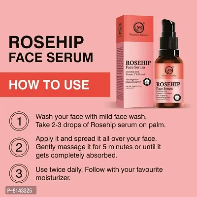Nuerma Science 15% Rosehip Face Serum with 10% Vitamin C  .5% Retinol For Illuminating Skinnbsp;(30 ml)-thumb3