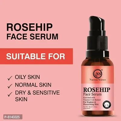 Nuerma Science 15% Rosehip Face Serum with 10% Vitamin C  .5% Retinol For Illuminating Skinnbsp;(30 ml)-thumb5