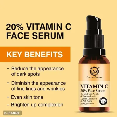 Nuerma Science Vitamin C Serum for Face, Anti Aging Serum Hydrating  Brightening Serum for Dark Spots, Fine Lines and Wrinkles (30ml Eac, Pack of 2) 60 ML-thumb2
