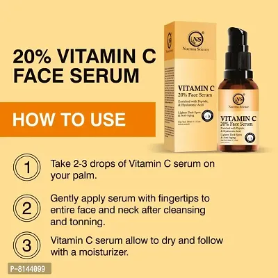 Nuerma Science Vitamin C Serum for Face, Anti Aging Serum Hydrating  Brightening Serum for Dark Spots, Fine Lines and Wrinkles (30ml Eac, Pack of 2) 60 ML-thumb3