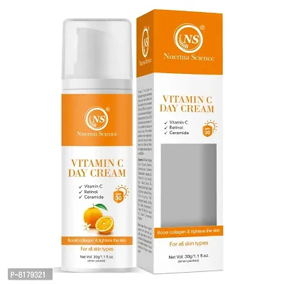 Nuerma Science Vitamin C Day Cream with Retinol  Ceramide For Even Skin Tone  Clear Skin (30 gm)