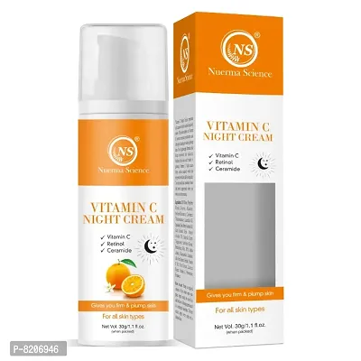 Nuerma Science Vitamin C Night Cream with Retinol  Ceramide For Skin Brightening (30 gm)