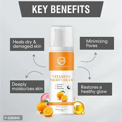 Nuerma Science Vitamin C Night Cream with Retinol  Ceramide For Skin Brightening (30 gm Each, Pack of 2) 60 GM-thumb2