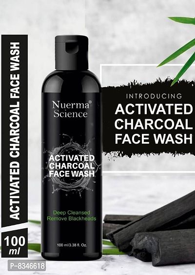 Nuerma Science Activated Charcoal Face Wash for Deep Cleansing  Tan Removal Makes Skin Soft, Smooth Healthy Glowing (100 ML)