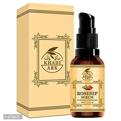 Khadi Ark Rosehip Face Serum, Skin Lightening Serum with Vitamin C, Retinol Benefits - 30 ML