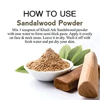 Khadi Ark Sandalwood Powder Pure Natural for Soft Clean Healthy Skin  Reduce Acne, Pimple Wrinkles(100 GM)-thumb1