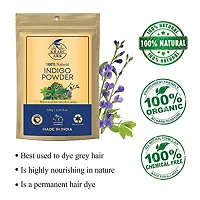 Khadi Ark Indigo Powder Organic Herbal for Natural Black Silky  Shiny Strong Healthy Hair  Reduce Hair Fall-100 GM-thumb1