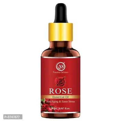 Nuerma Science Rose Essential Oil For Anti Stress, Skin Glow, Aromatherapy (15 ml)-thumb2