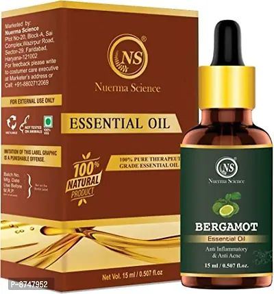 Nuerma Science Bergamot Essential Oil (100% Pure) Best Therapeutic Grade Essential Oil (15 ml)