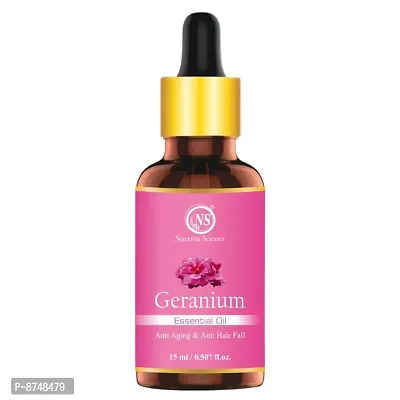 Nuerma Science Geranium Essential Oil (100% Pure and Natural for Aromatherphy, Anti Aging Skin  Anti Hair Fall) Hair Oil (15 ml)-thumb2