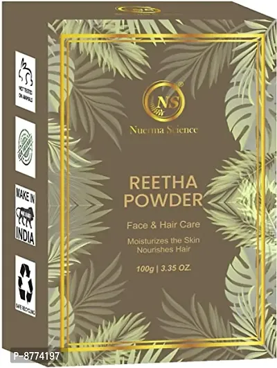 Nuerma Science Reetha Powder Natural organic for Moisturizes Healthy Skin (100 GM)