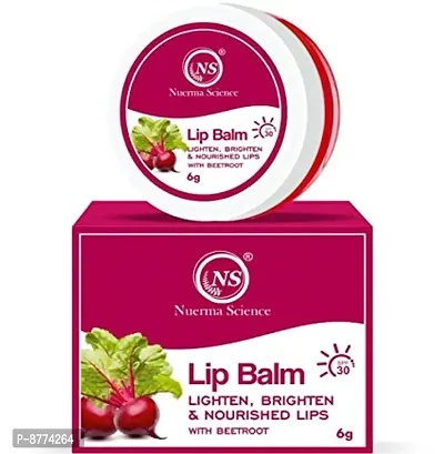 Nuerma Science Beetroot Lip Balm For Dry Damaged and Chapped Lips | An Ayurvedic Lip Moisturizer Lip Balm Enriched with Cocoa Butter, Shea Butter  Essential Oils (Paraben-free) - 6 gm