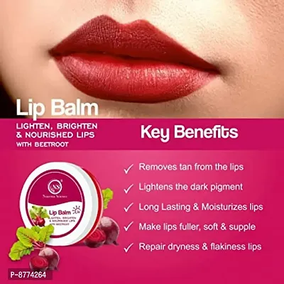 Nuerma Science Beetroot Lip Balm For Dry Damaged and Chapped Lips | An Ayurvedic Lip Moisturizer Lip Balm Enriched with Cocoa Butter, Shea Butter  Essential Oils (Paraben-free) - 6 gm-thumb2