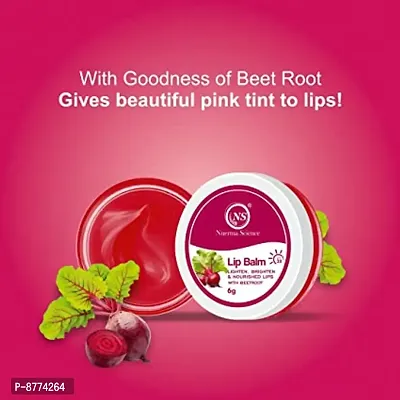 Nuerma Science Beetroot Lip Balm For Dry Damaged and Chapped Lips | An Ayurvedic Lip Moisturizer Lip Balm Enriched with Cocoa Butter, Shea Butter  Essential Oils (Paraben-free) - 6 gm-thumb5