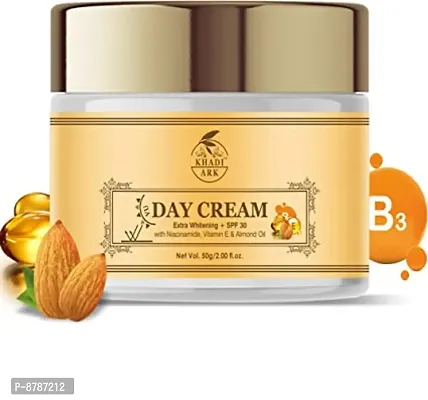 Khadi Ark Day Cream with SPF 30 Vitamin E  Almond oil for Skin Brightening-thumb0
